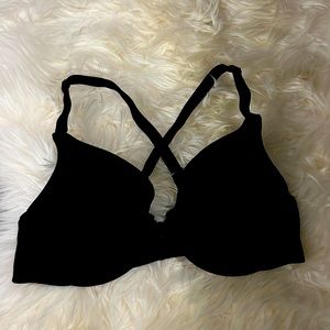 Black Maternity bra. Clasp front with criss -cross back.